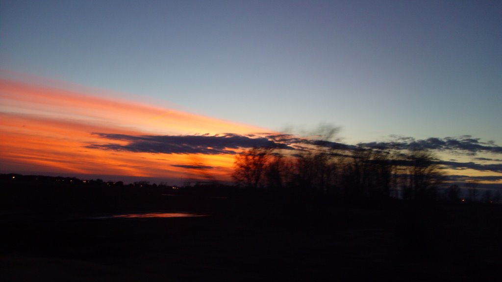 Winter Sunset Over Old Town
