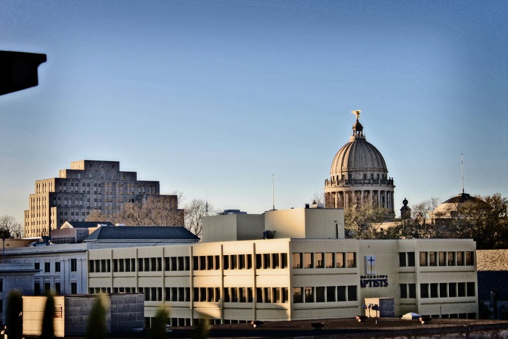 The Mississippi State Capitol Dome Rises Above Jackson