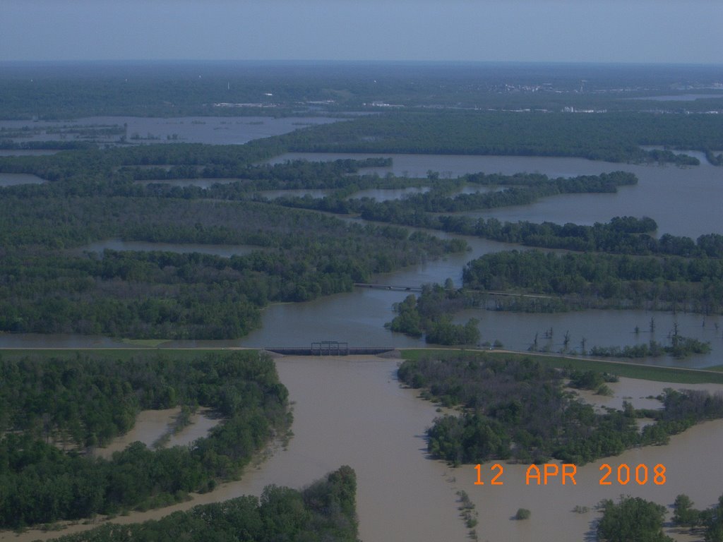 Steel Bayou control structure 2008 flood