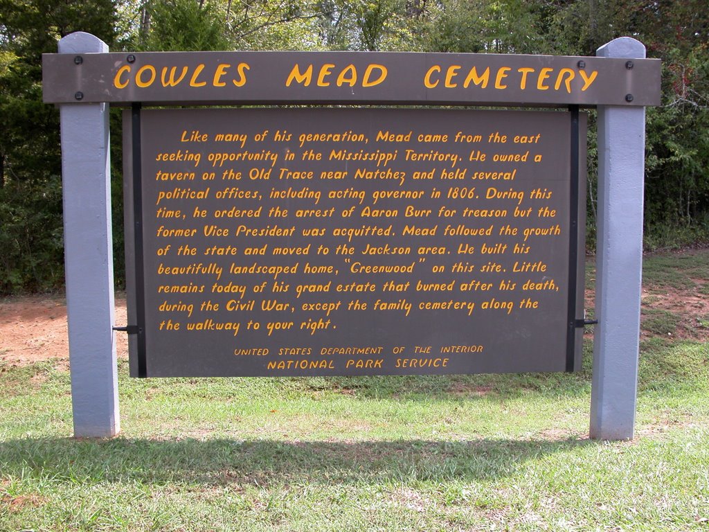 Cowles Mead Cemetery, Natchez Trace Parkway near Clinton, Mississippi