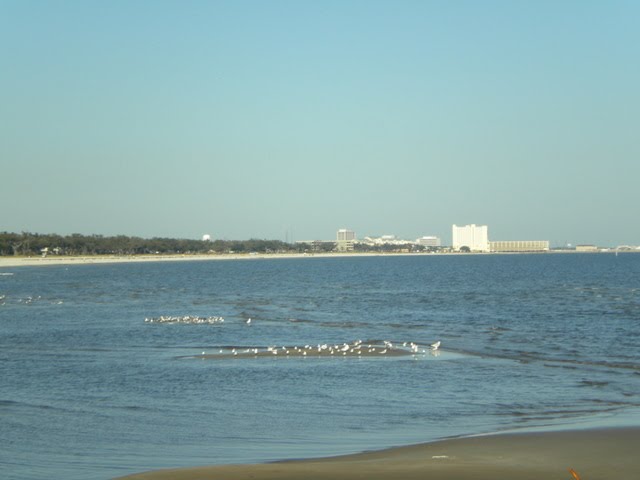 View from Long Beach Harbor to Gulfport
