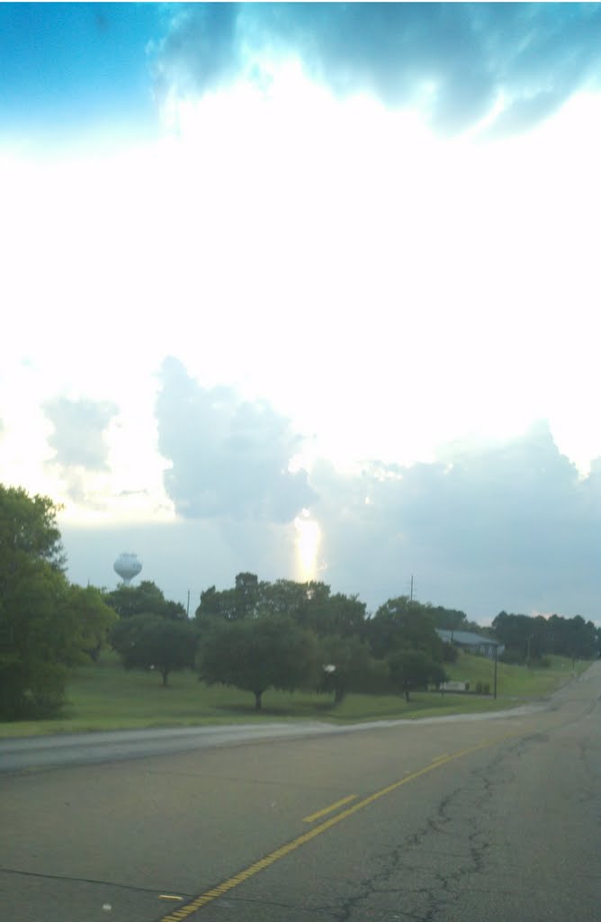 Facing W - Light Ray through Blue Cloud