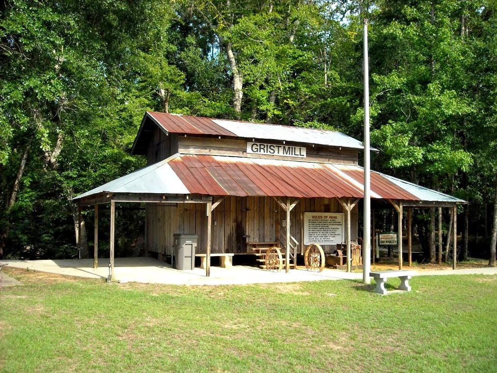 Old Grist Mill at the Broadhead Memorial Park at Needham, AL