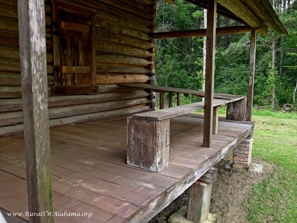 "Cooling Board" on the porch of the Gibeon Jefferson Sullivan Cabin at Wagerville, AL