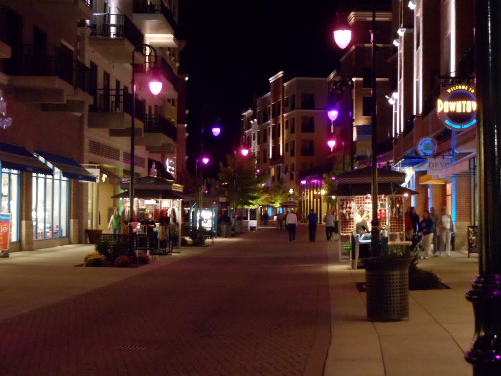 Branson Landing at night