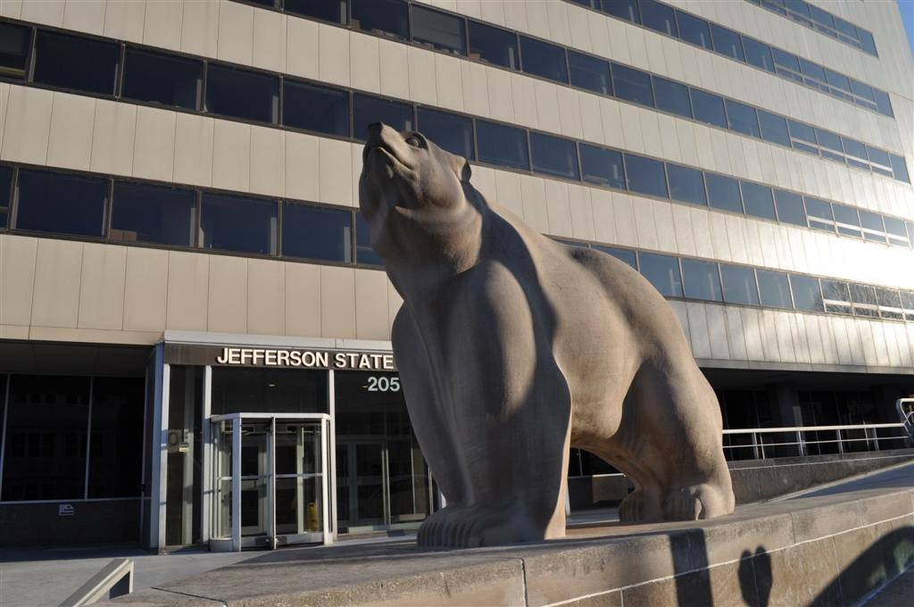 stone bear, Jefferson State Office building, Jefferson City, MO