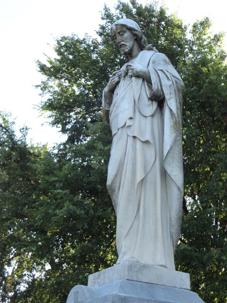 Sacred Heart of Jesus statue, St Peters cemetery, Jefferson City, MO