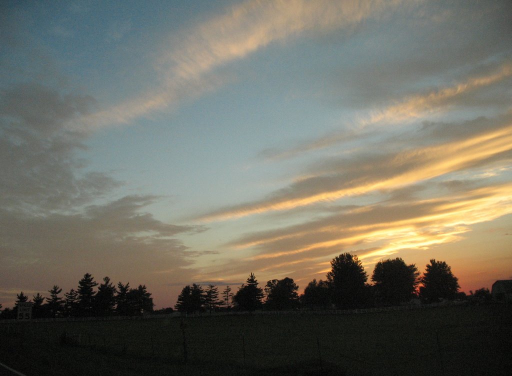Sunset west of Cuba
