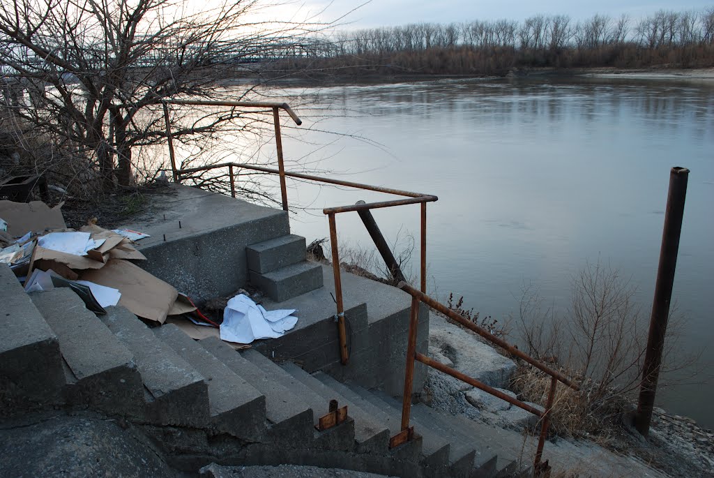 Steps on the Missouri river