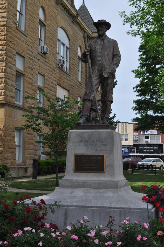 Dr Andrew Taylor Still, bronze, Kirksville, MO