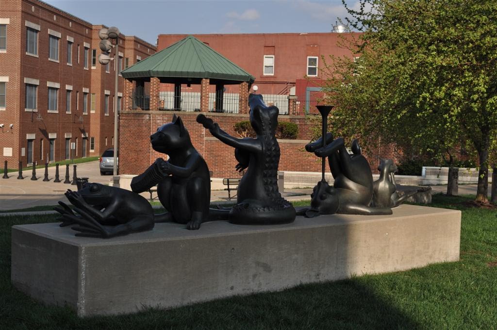 bronze bandstand animals, Boone County Courthouse, Columbia, MO