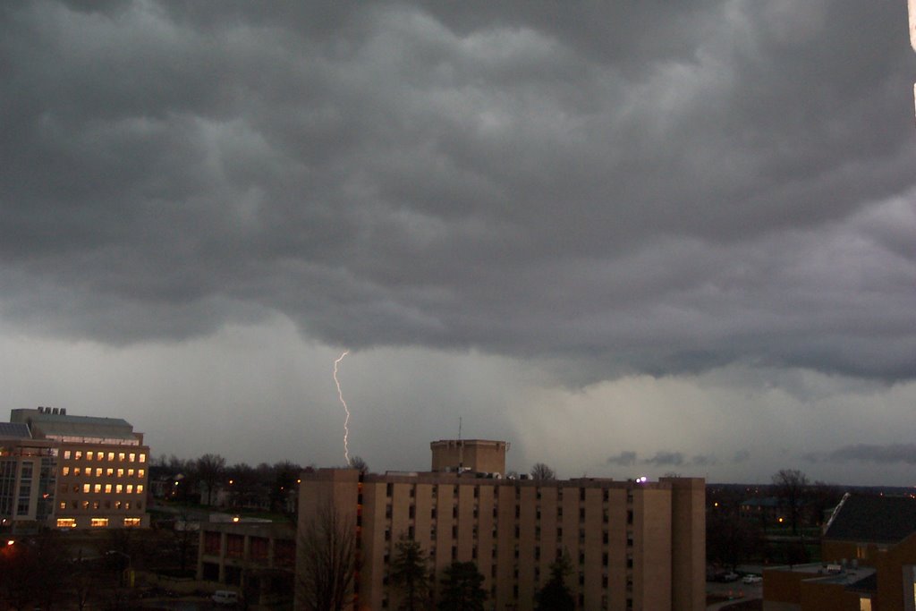 Lightning over Gillett Hall