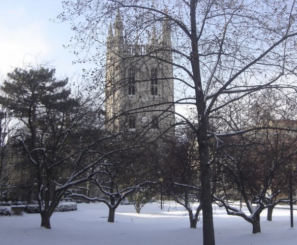 Memorial Union in Snow
