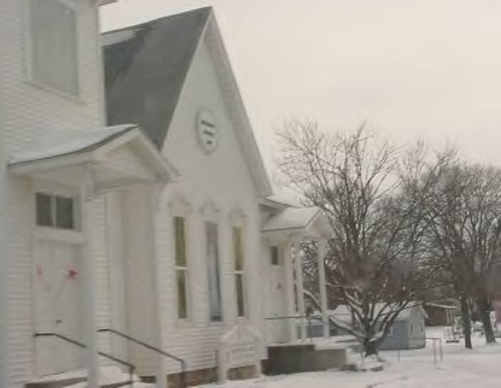 Bronaugh Methodist Church in Winter