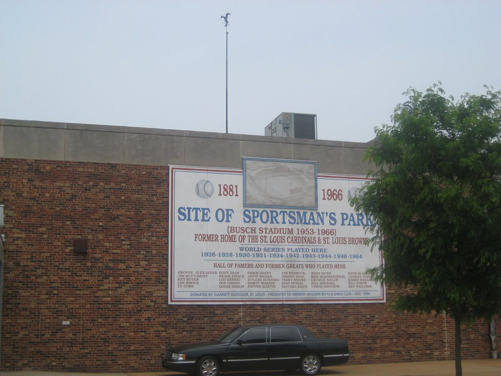 Sign Marking Former Site of Sportsmans Park