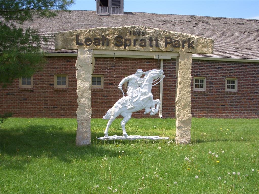 pony express rider relief, Leah Spratt park, St. Joe, MO