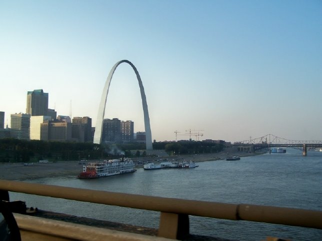 St Louis, Missouri with Mississippi Queen in foreground.