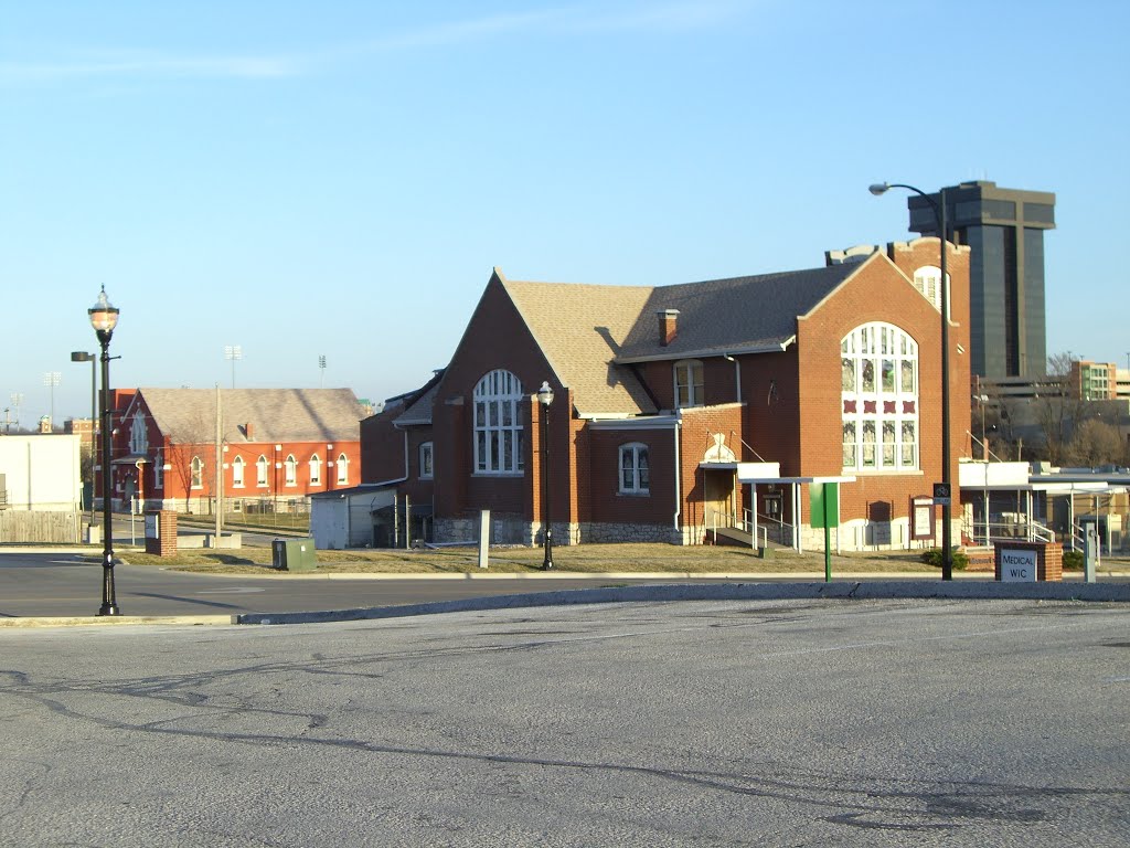 Gibson Chapel left, Pitts Chapel center, Hammonds Tower right