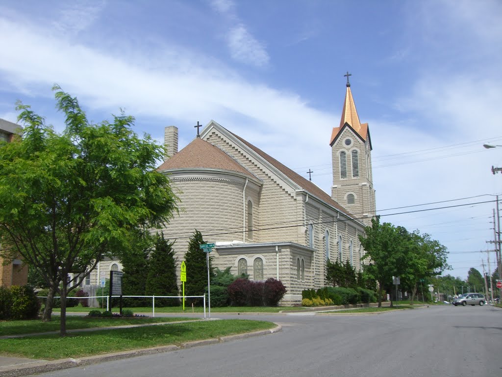St. Josephs Church - Looks like a new copper roof on Bell Tower
