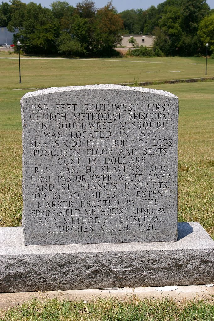 First Church Methodist Episcopal Historical Marker, Silver Springs Park, Springfield, Missouri