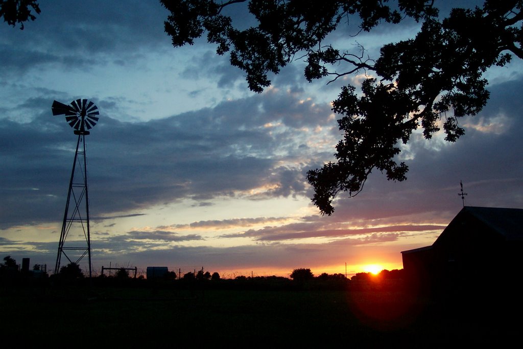 A rural sunset