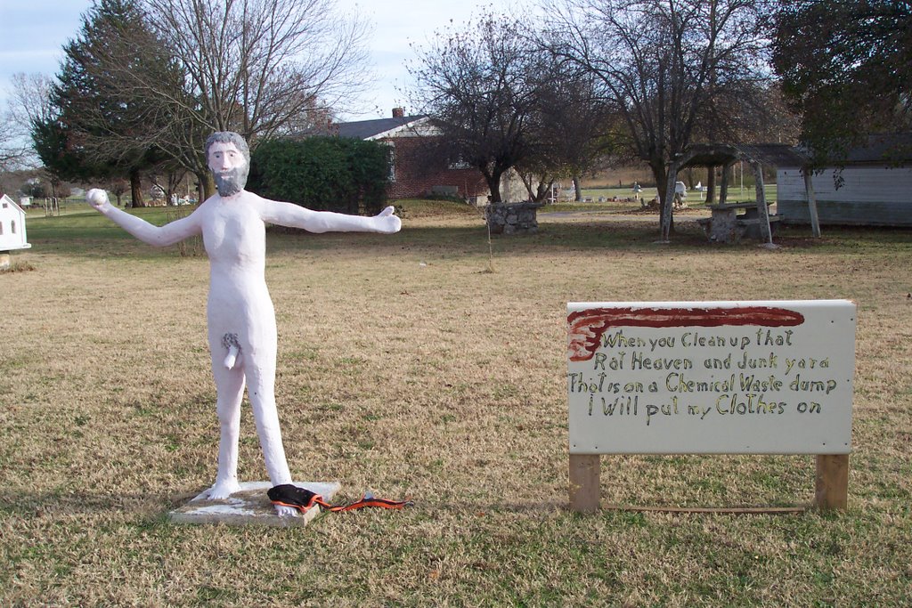 Naked Concrete Man and his Message