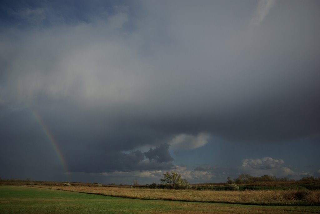 Rainbow that lasted almost an hour