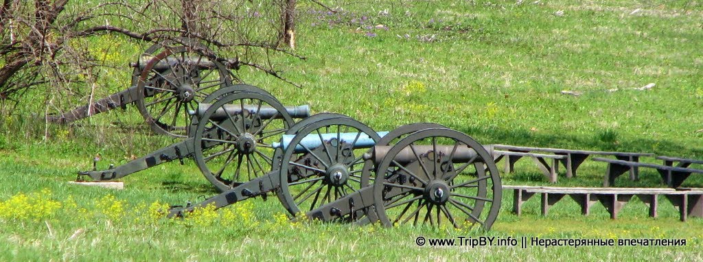 Пушки времен гражданской войны в Wilsons Creek Battlefield