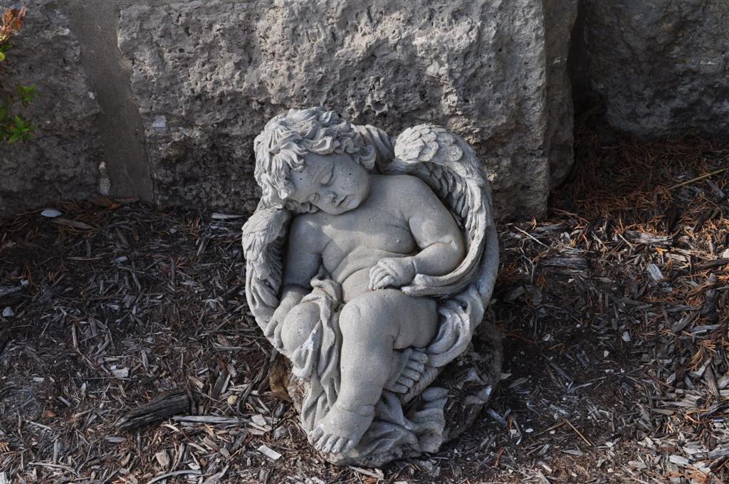 sleeping cherub, St Joseph Catholic Church, Westphalia, MO
