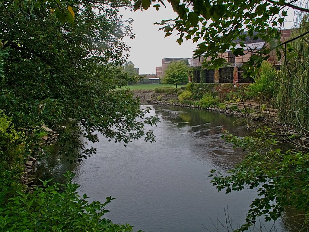 35) Battle Creek MI, Battle Creek R and W K Kellogg Foundation from Capital Ave Bridge [G10]