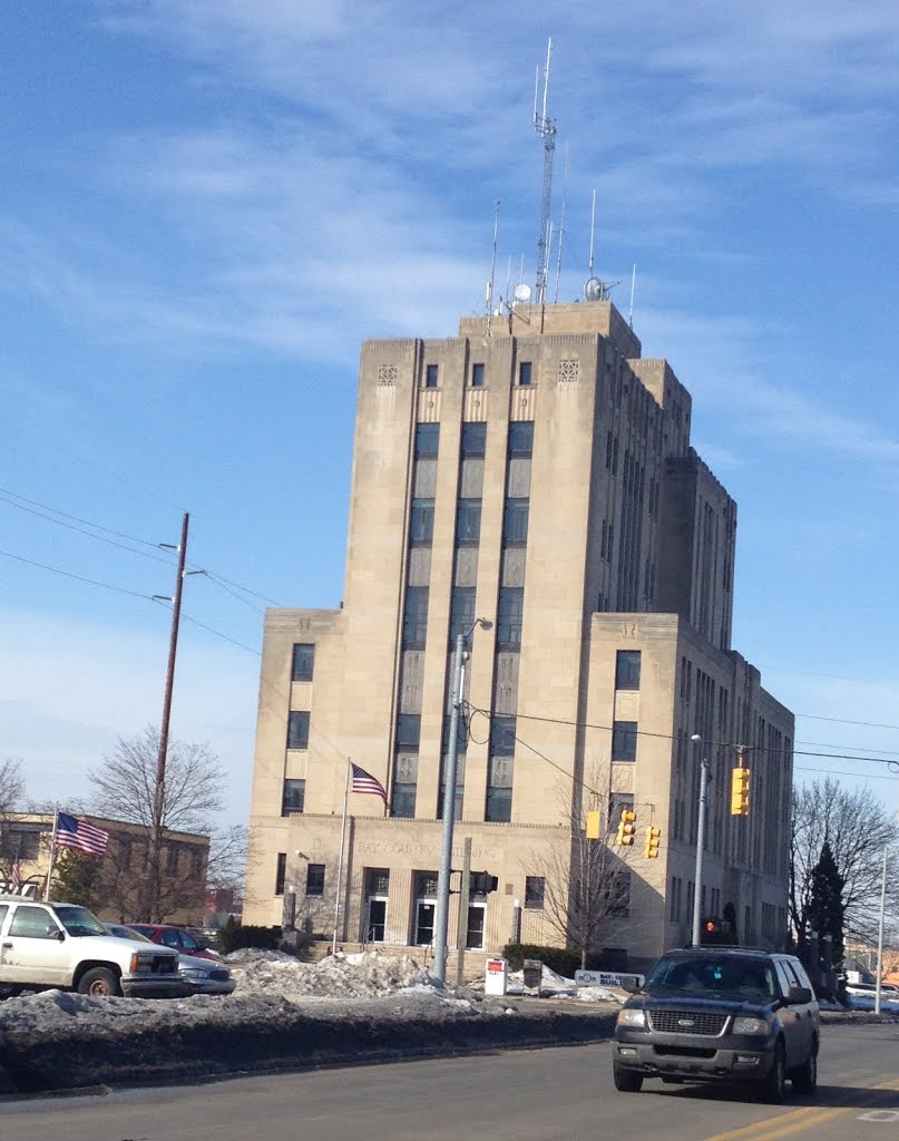 Bay County Court House building in Bay City Michigan.