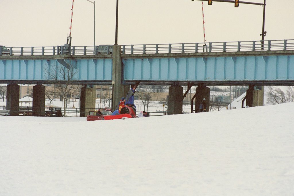Winter by Vet Bridge in Bay City, MI