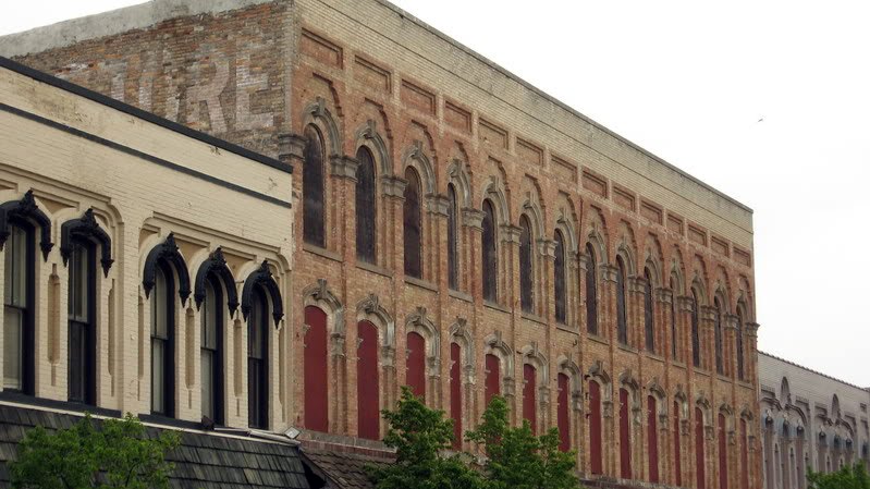 brick storefront detail shot