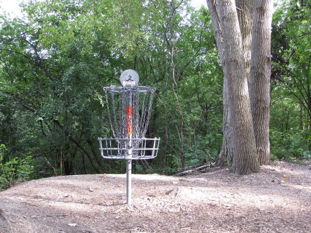 The second disc golf hole in Bandemer Park