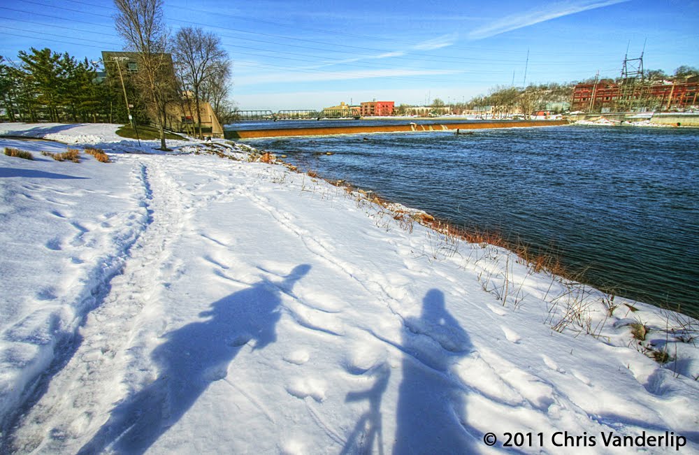 Shadows at the fishladder