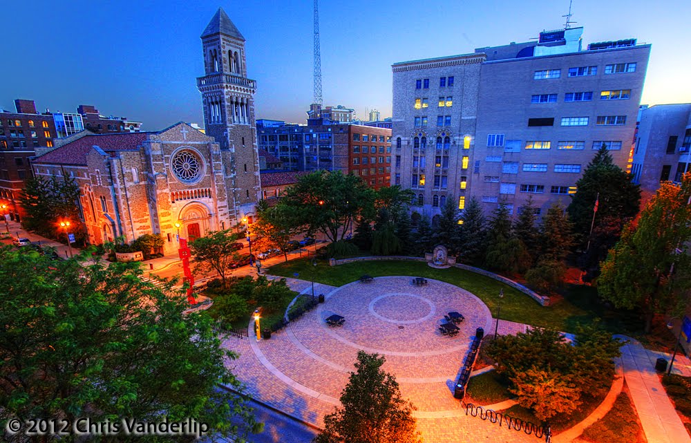 Fountain Street Courtyard, Dusk