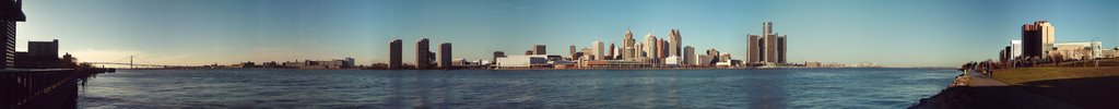 Panorama from pumping station, downtown Windsor