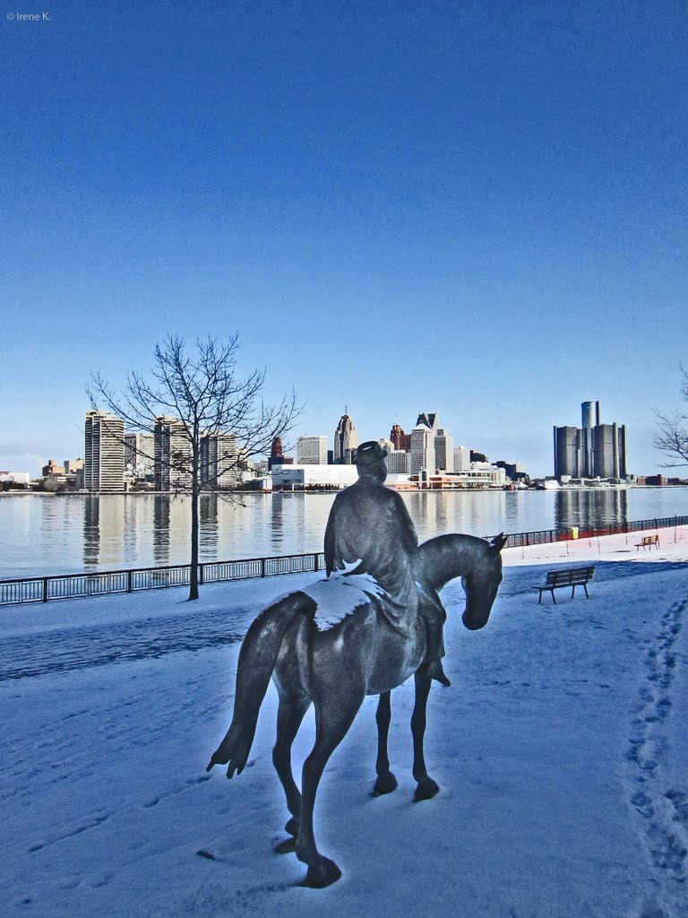 "Business Man on a Horse" by William McElcheran - Odette Sculpture Park, Windsor, ON, Canada