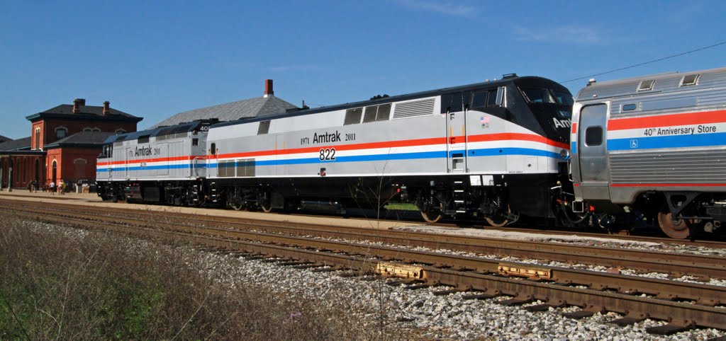 Amtrak 40th Anniversary Train at Jackson, MI train station, October 2011