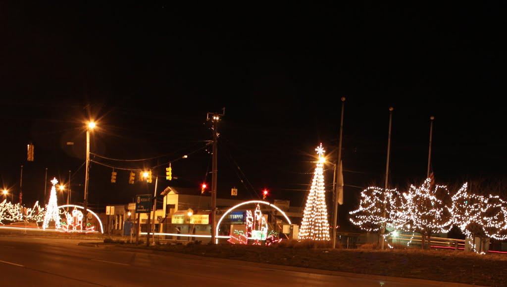 Holiday Lighting on Michigan Avenue, Inkster, Michigan