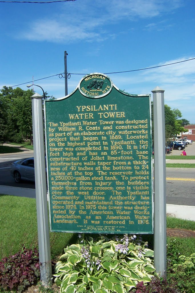 Historical Marker: Ypsilanti Water Tower