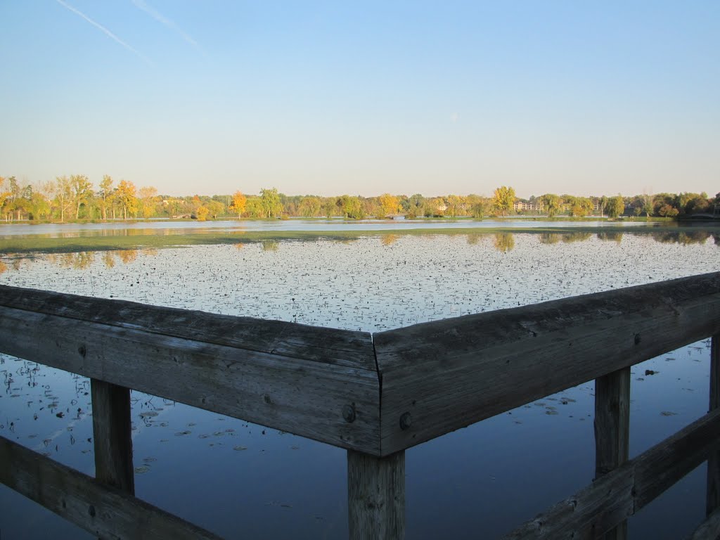 The starting point of the board walk in North Bay Park