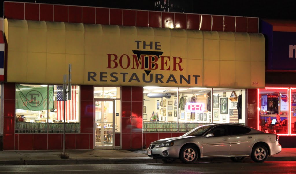 The Bomber Restaurant at Night, 306 East Michigan Avenue , Ypsilanti, Michigan