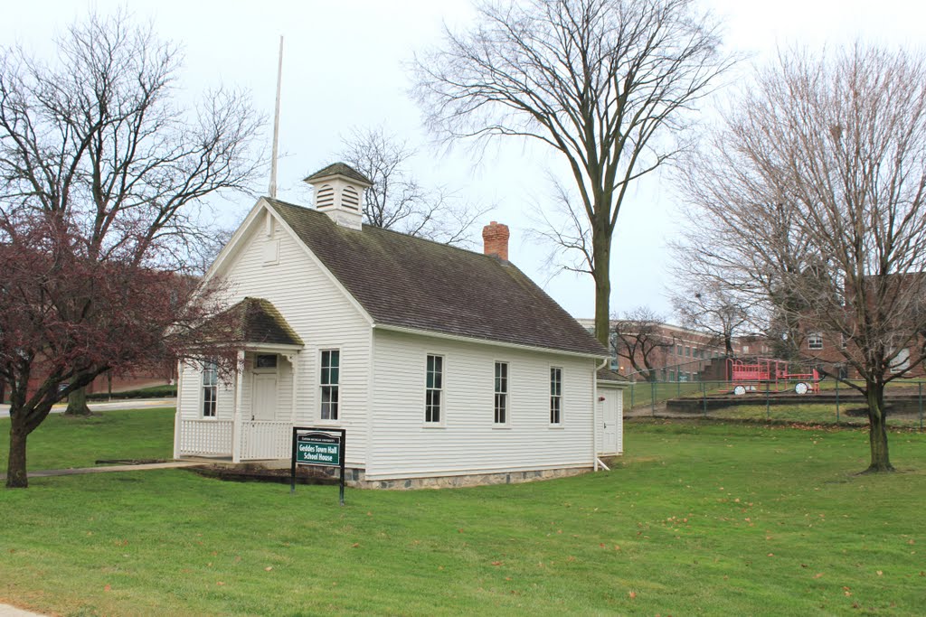 Geddes Town Hall School House Historic Site, 1895,  West Circle Drive, Eastern Michigan Campus, Ypsilanti, Michigan