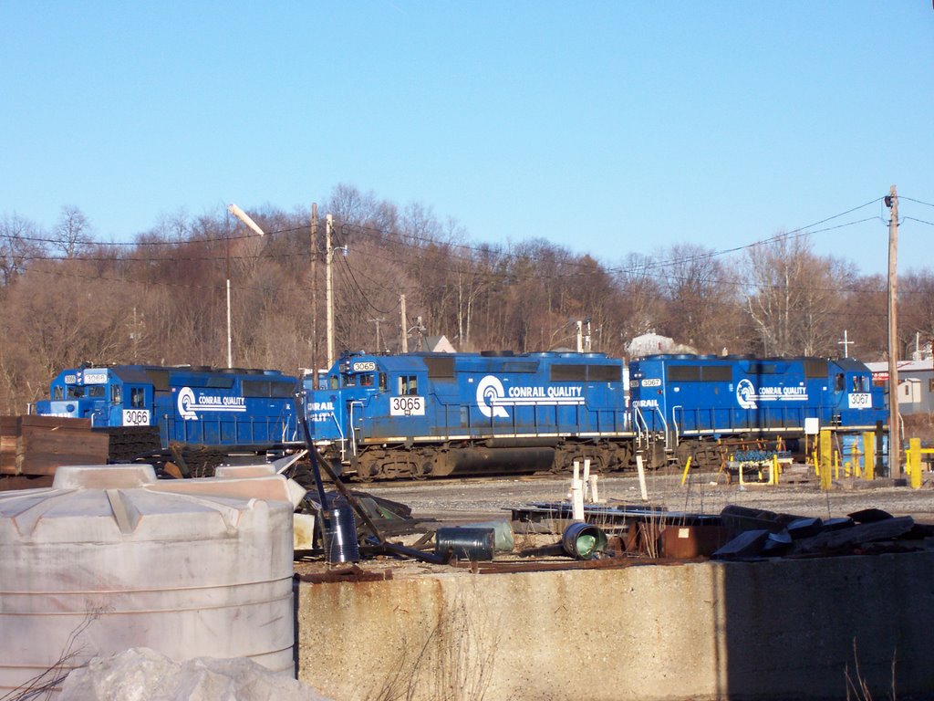 Ex Conrail engines tied up in Botsford Yard, Kalamazoo, MI