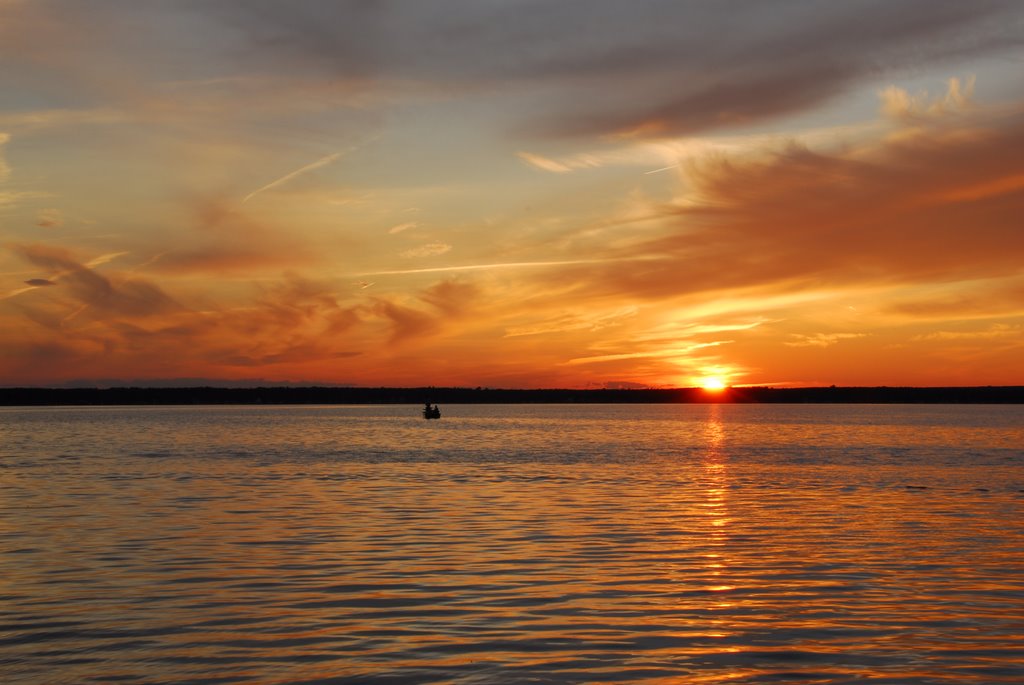 Sunset on lake Cadillac