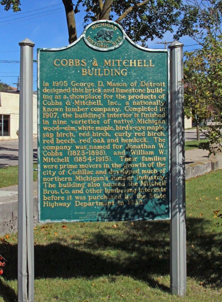 Historical Plaque, Cadillac, MI, October 2011