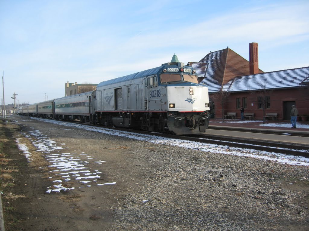 Amtrak Westbound, Kalamazoo, MI, December 2009