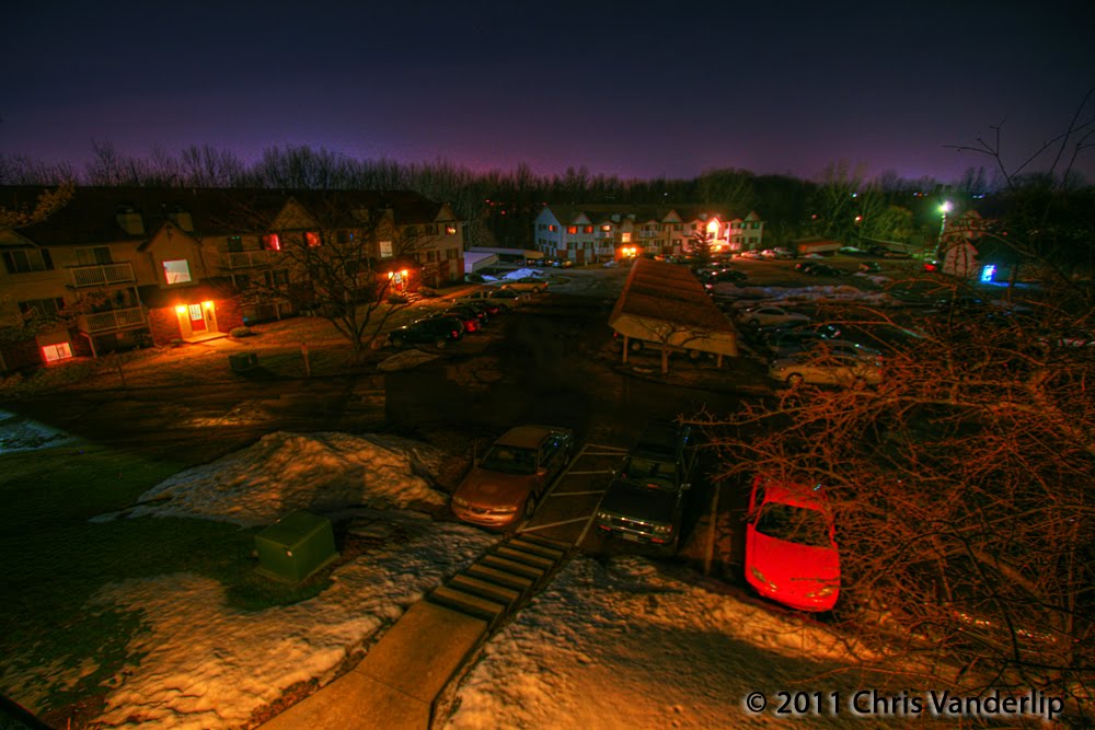 Eastland parking lot, winter night 3-14-11