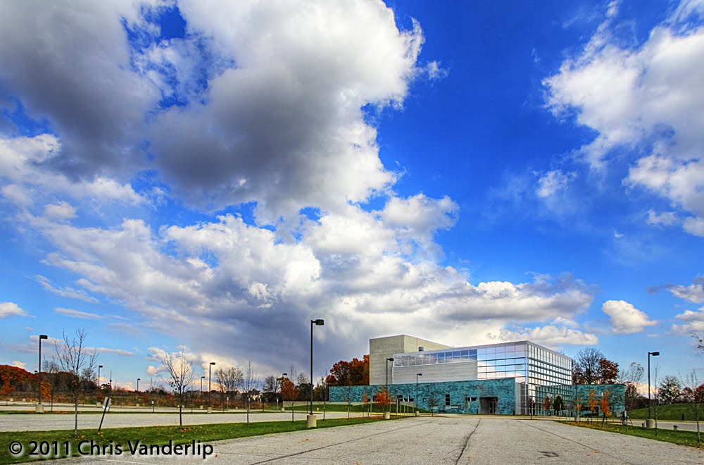Fine Art Center on a windy Fall day